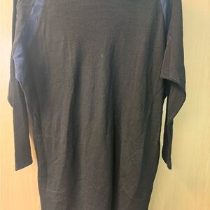 Elegant Black Long Sleeve Dress Tee